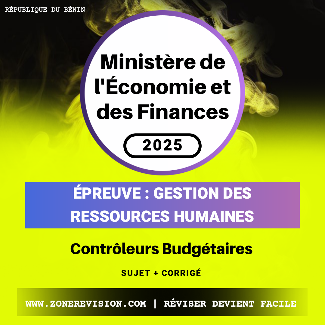Aperçu de Recrutement MEF Juillet 2025• Management et gestion des ressources humaines • Contrôleur Budgétaire