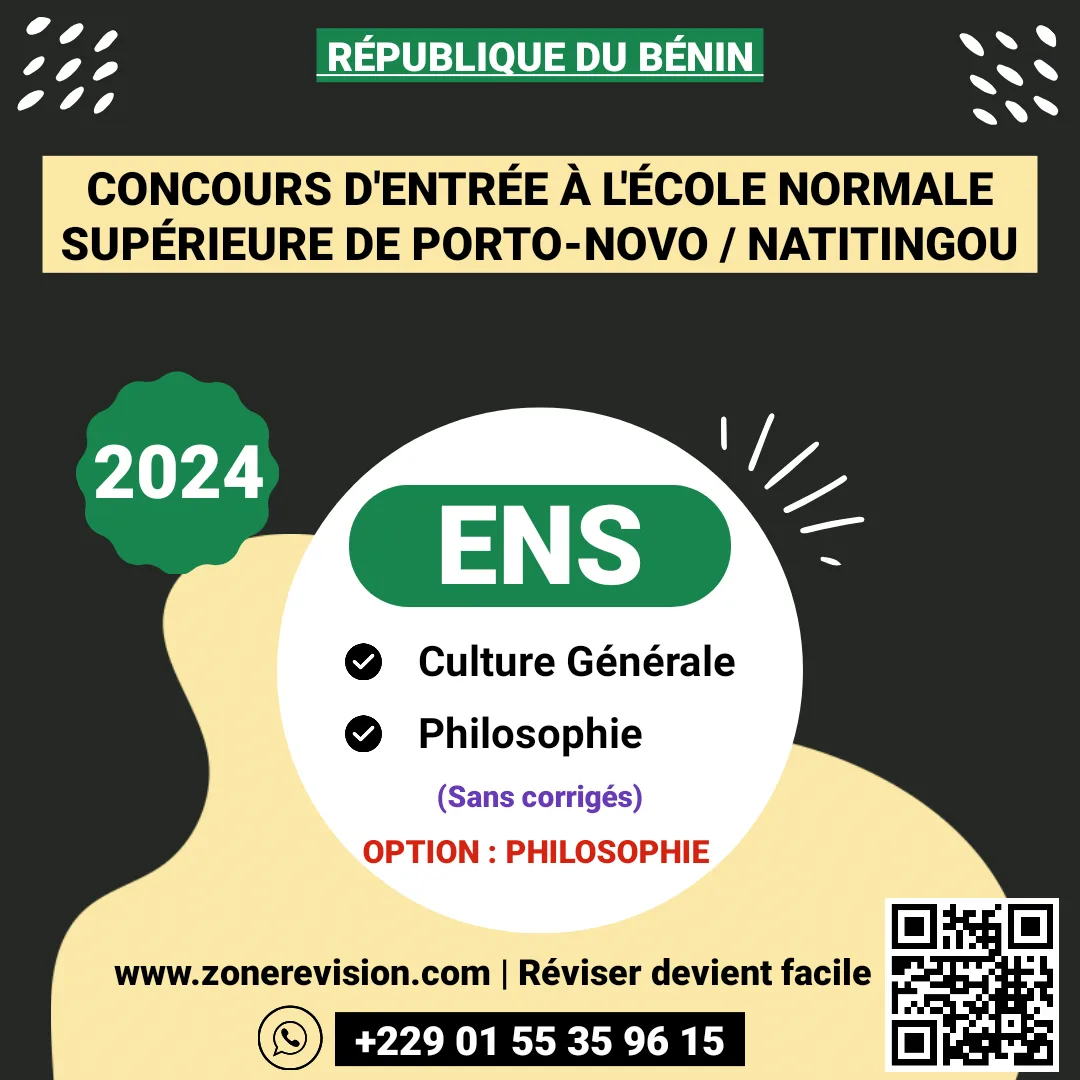 Aperçu de Concours d'entrée ENS 2024 • Culture Générale et Philosophie (Avec corrigés types)