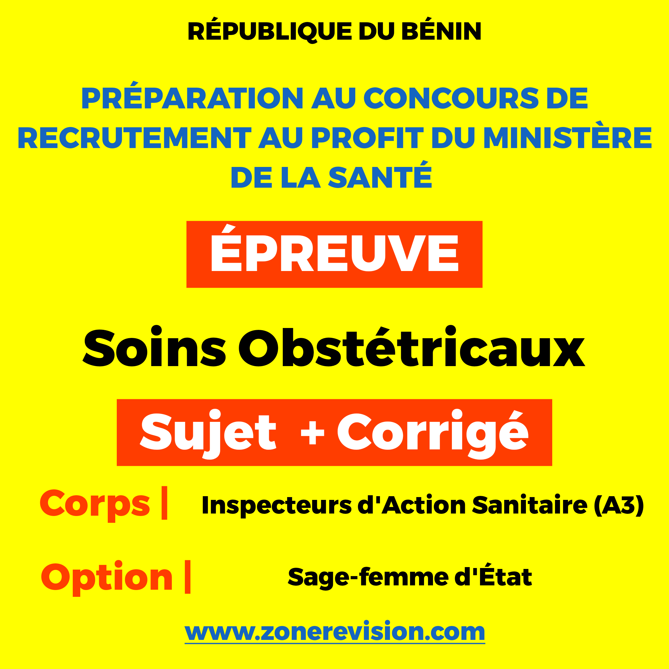 Aperçu de Préparation au concours du MS  Épreuve : Soins obstétricaux  Niveau : BAC + 3