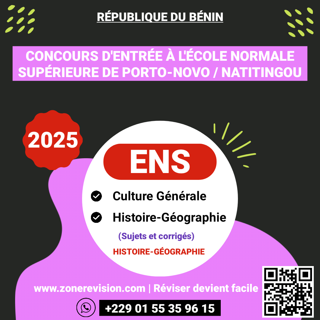Aperçu de ‎Concours d'entrée ENS 2025 • Culture générale et Histoire Géographie (Sujets et corrigés)