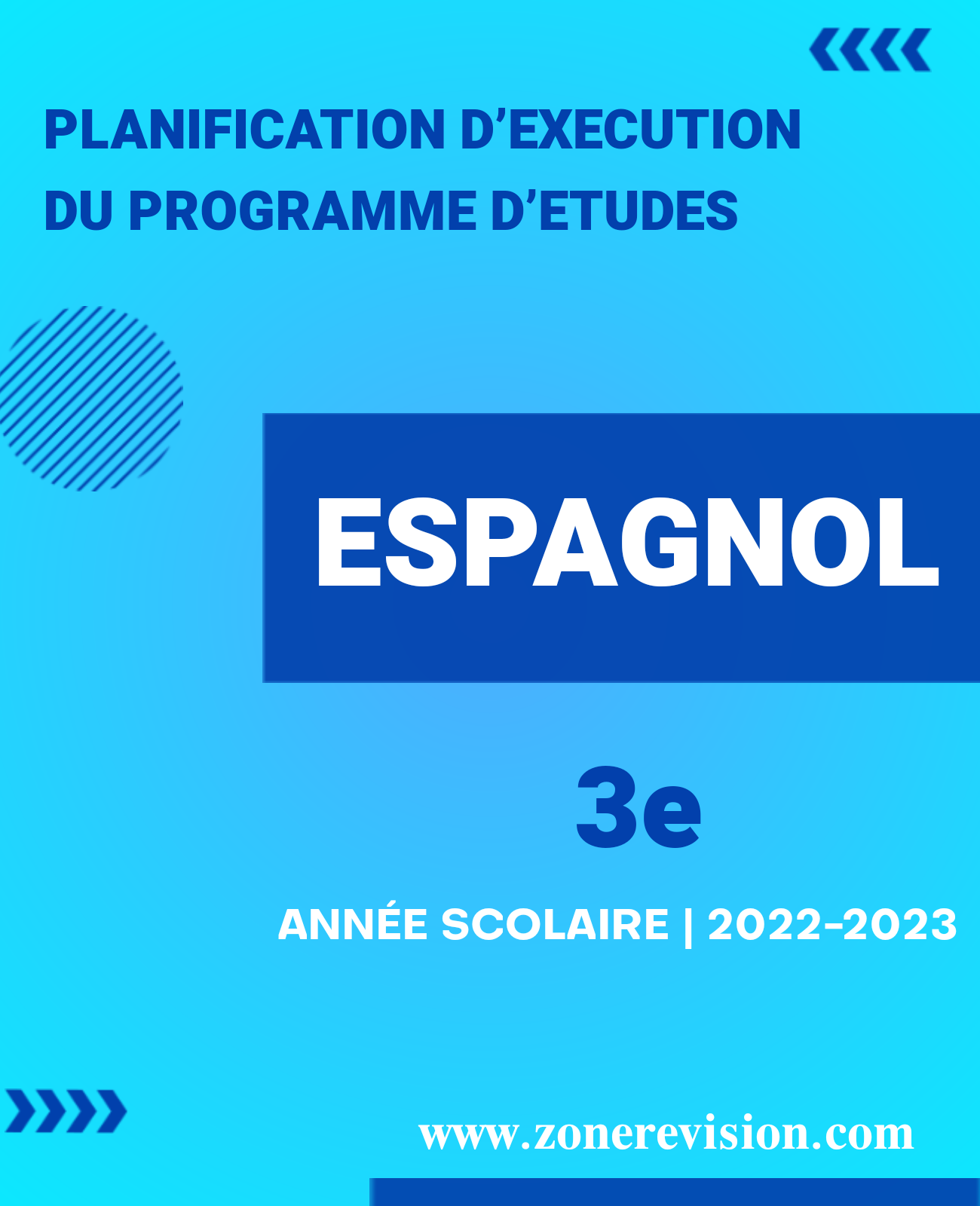 Aperçu de PLANIFICATION D’EXECUTION DU PROGRAMME D’ETUDES 2022-2023 3ÈME