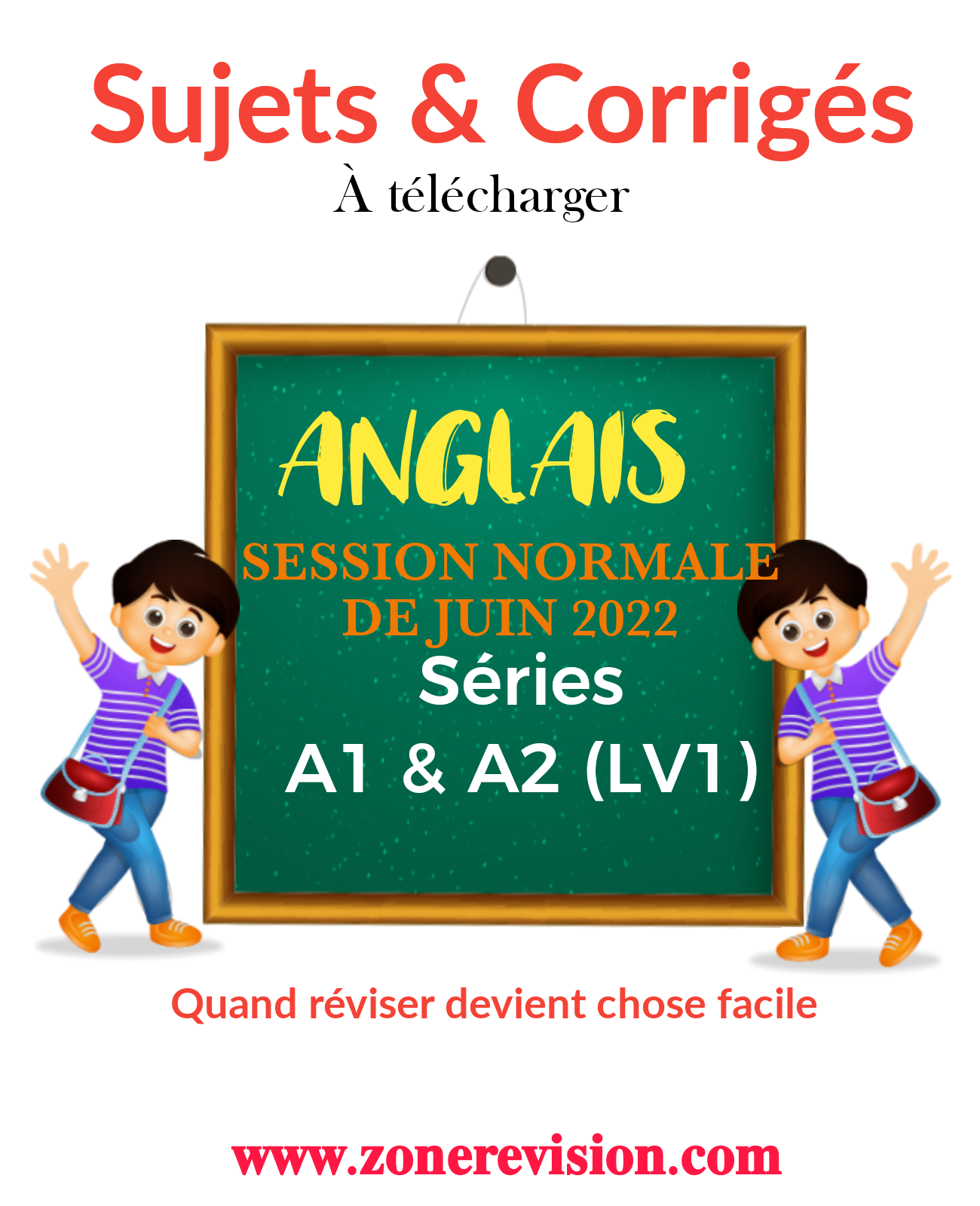 Aperçu de ANGLAIS BAC A1_A2 LV1 SESSION NORMALE DE JUIN 2022 SUJET + CORRIGÉ