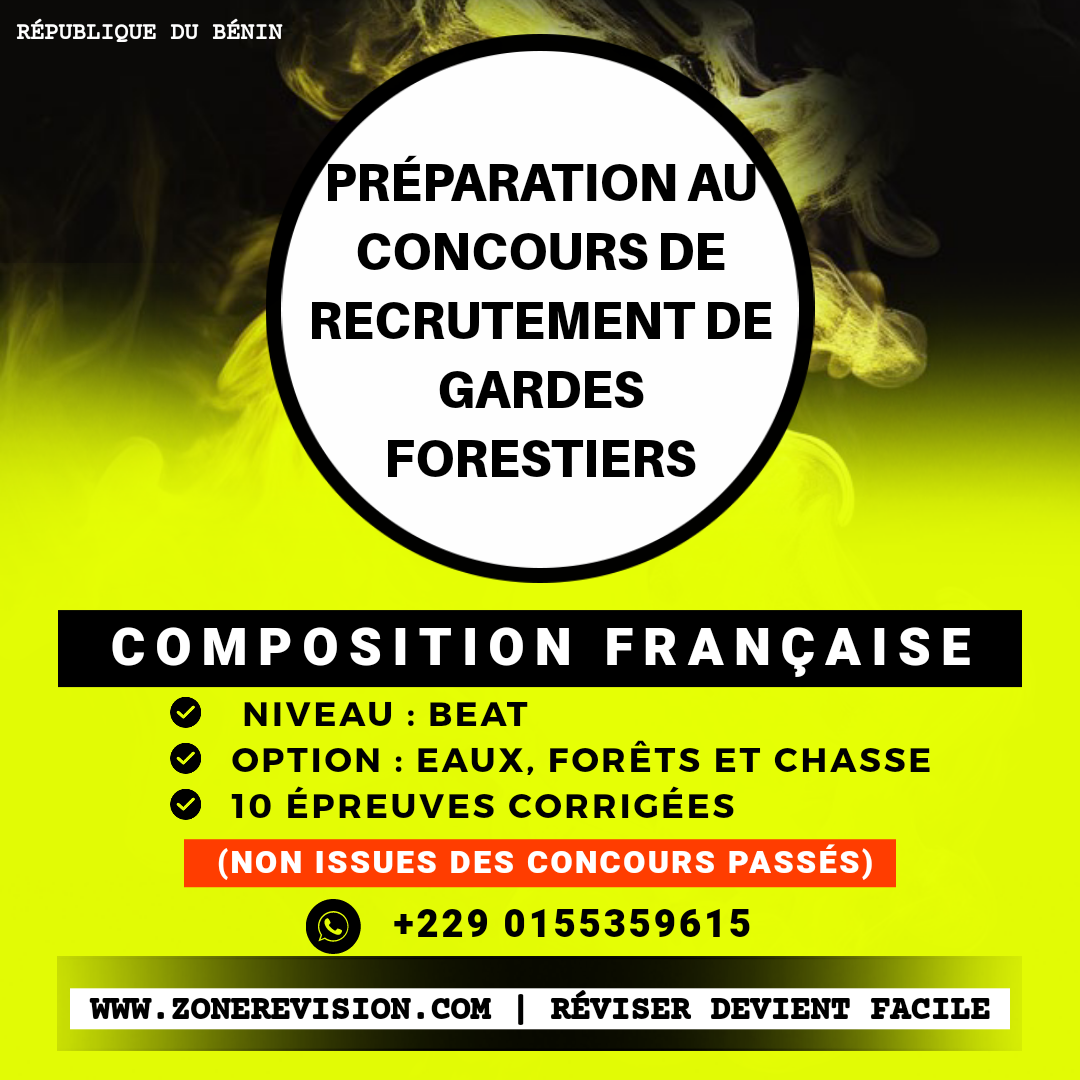 Aperçu de 10 épreuves corrigées • Composition Française  • Gardes forestiers • BEAT • EFC