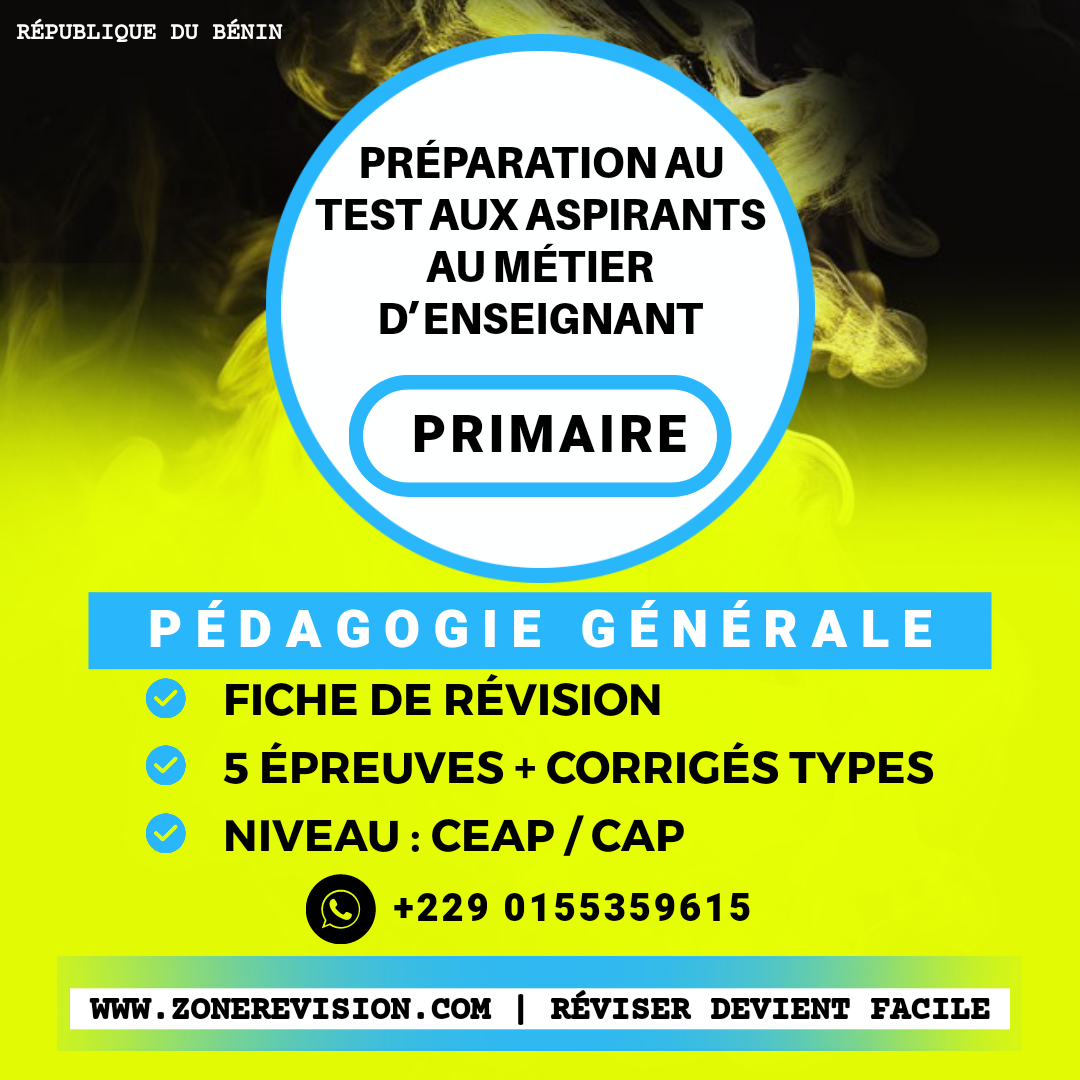 Aperçu de Préparation au Test aux AME (primaire) • Niveau : CAP / CEAP • Pédagogie Générale (étude de cas)