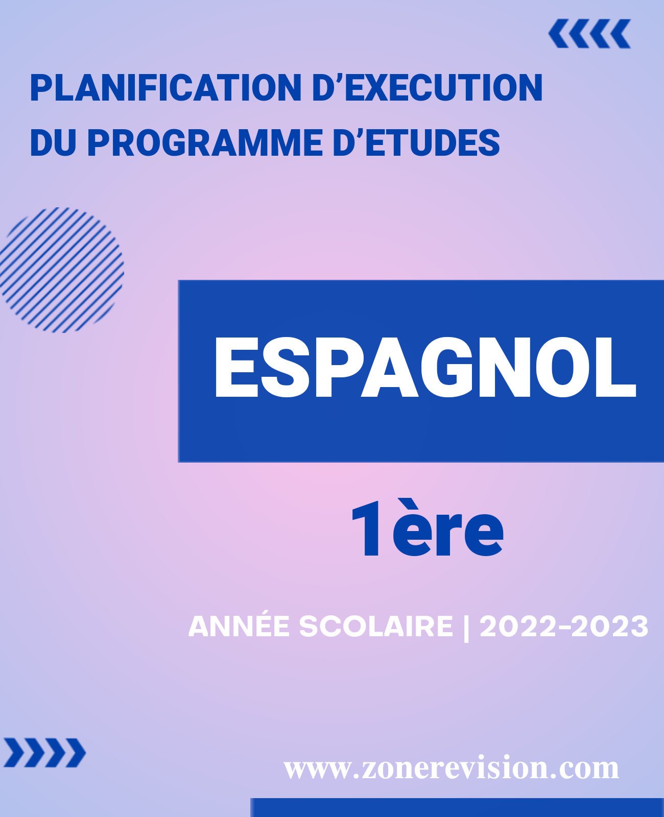 Aperçu de PLANIFICATION D’EXECUTION DU PROGRAMME D’ETUDES  1ÈRE