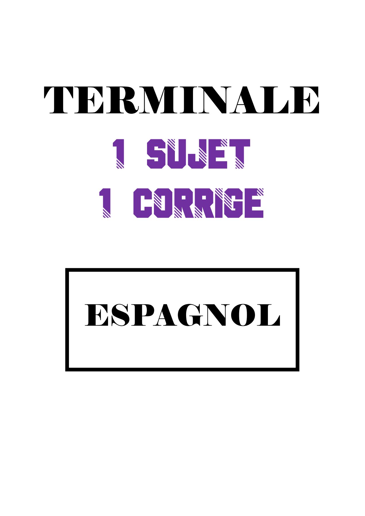 Aperçu de Espagnol | Dev2 Sem2 Tle S.A N°5  sujet + corrigé
