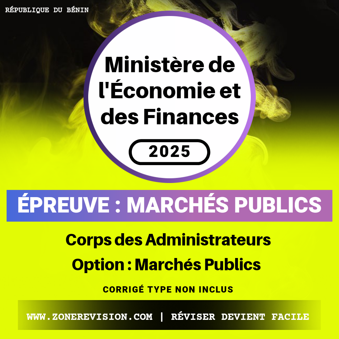 Aperçu de Recrutement MEF Juillet 2025 • Marchés publics • Corps des Administrateurs