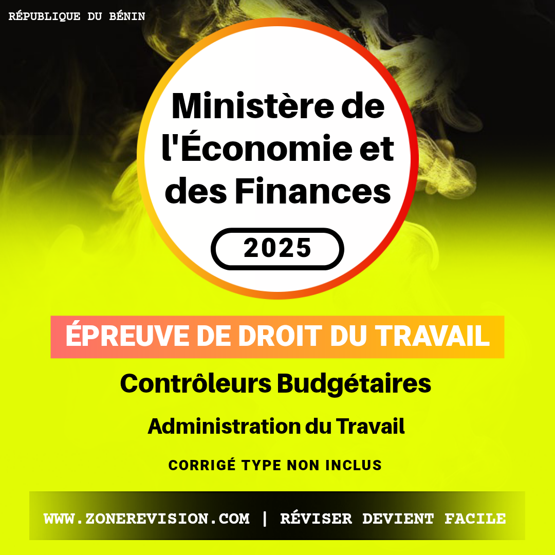 Aperçu de Recrutement MEF Juillet 2025 • Droit du travail • Contrôleur Budgétaire • Administration du travail