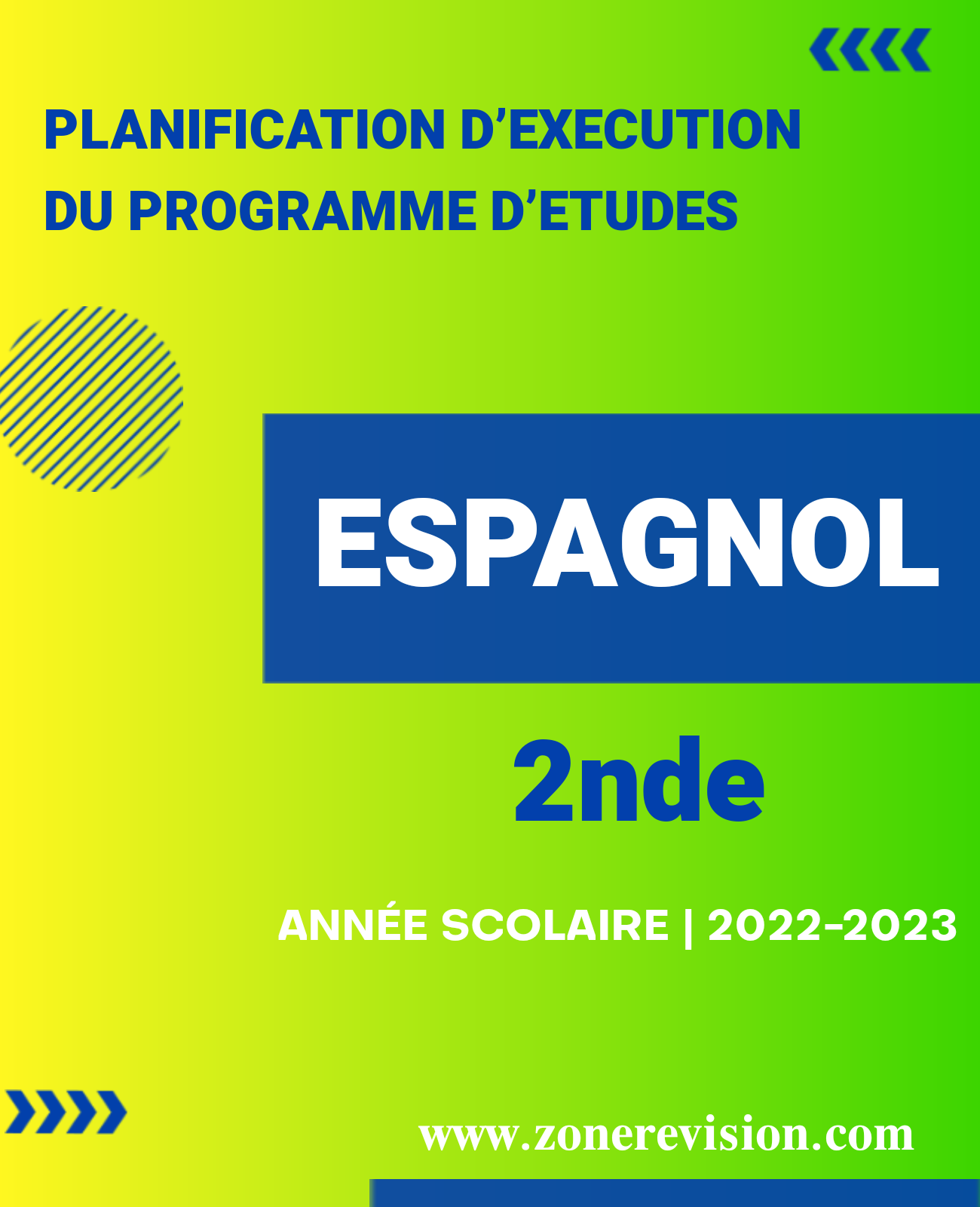Aperçu de PLANIFICATION D’EXECUTION DU PROGRAMME D’ETUDES  2NDE