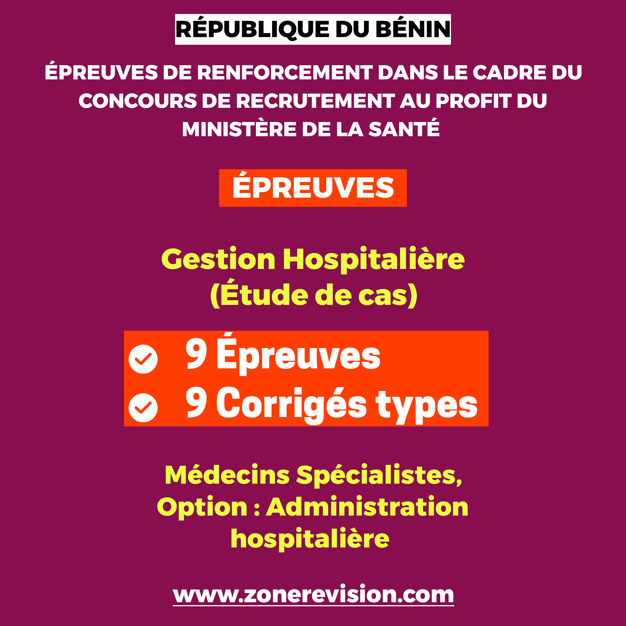 Aperçu de Gestion Hospitalière (Étude de Cas)  Médecins Spécialistes, Option : Administration hospitalière
