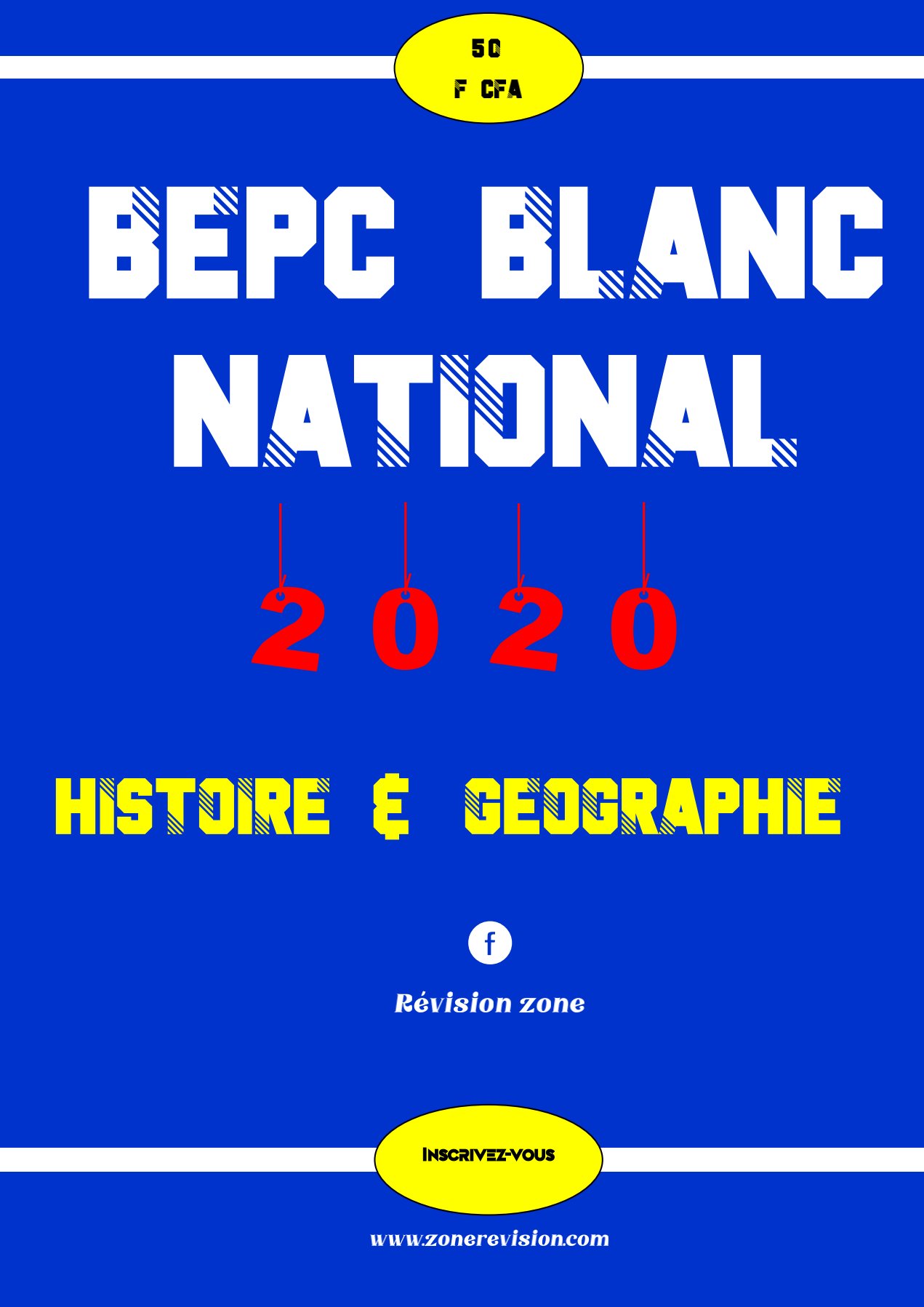 Aperçu de BEPC BLANC NATIONAL 2020  HISTOIRE & GÉOGRAPHIE