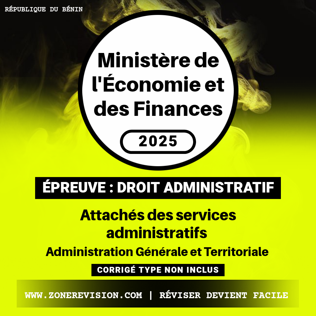 Aperçu de Recrutement MEF Juillet 2025 • Droit administratif • Attachés des services administratifs